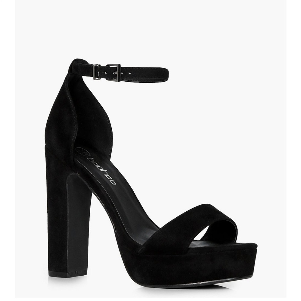 Boo boo black heels (wide fit)